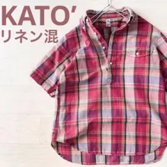 カトー　KATO’ リネンシャツ　半袖　プルオーバーシャツ BDシャツのサムネイル