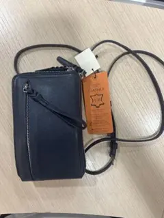 Pid スマホショルダー、ネックウォレット　 牛革 レザー　新品　未使用のサムネイル