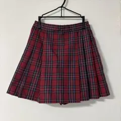 ユニクロ UNIQLO 中古 チェック プリーツ キュロット スコート 160