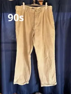 ベージュ コーデュロイパンツ 90s