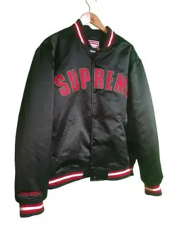 Supreme Mitchell & Ness スタジャン ブラック L サテンのサムネイル
