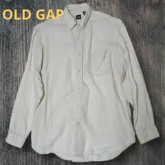 oldギャップ リネン 長袖シャツ L ベージュ 手洗い洗濯済 実質3L相当
