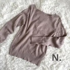 【ロリチェ様】N. リブ編み ニット くすみピンク M ウール シルク混