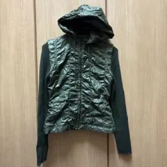フード付き軽量グリーンジャケット S