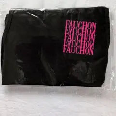 FAUCHON ピンクのロゴ入りエプロン ブラックのサムネイル