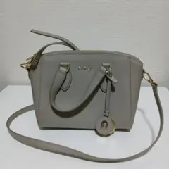 値下げ　FURLA グレー ショルダーバッグ