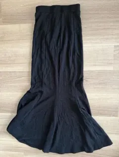 リブ編み ブラック マーメイドスカート