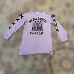 ange d'argent 長袖Ｔシャツ ラベンダー 150