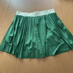 テニス緑色プリーツスカート