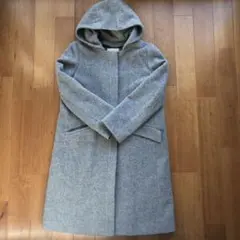 BEAMS HEART グレー フード付き ウールコート M