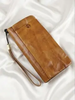 【在庫処分】 本革 長財布 カードケース 大容量 ヌメ革 植鞣革 ビンテージ