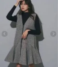 マイストラーダ　ツイードペムラムミニワンピース　フレア　Mサイズ