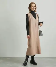 ROPE' PICNIC ニットジャンパースカート/洗濯機OK・アンチピリング