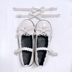 ロリータシューズ 海外 白 ベージュ パンプス