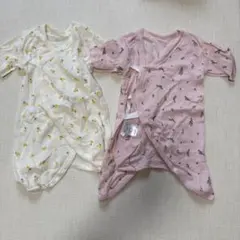 コンビ肌着2点セット（レモン柄・花柄）