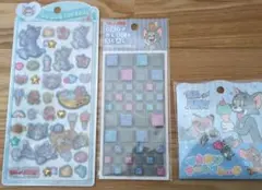 トムとジェリー シール うるちゅる タイルシール おはじきシール 3枚セット