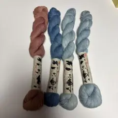 藍染　刺繍糸　４本