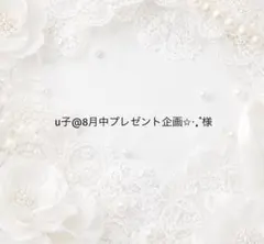 u子@8月中プレゼント企画✩‧₊˚様