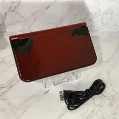 【動作品・付属品付き】new ニンテンドー 3DS LL ワイン レッド 本体
