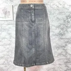 組曲　KUMIKYOKU オンワード樫山　 グレー デニム タイトスカート