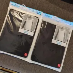 AIRism タンクトップ 120 ブラック 2枚セット