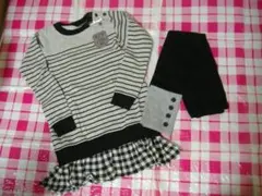 FELISSIMO　120ｃｍ新品ミニ裏毛地長袖ワンピースとレギンス