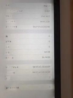 【iPad Air 2】64GB スペースグレイ・Wi-Fiモデル・初期化済