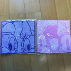 【Disney Store】新品未開封　ディズニー ミニタオルセット 紫 ピンク