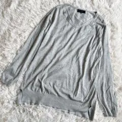 UNTITLED アンタイトル Vネック ニット グレー シルク カシミヤ M