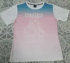 【再値下げ】 CONVERSE 半袖Tシャツ グラデーション スニーカー柄のサムネイル