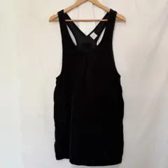 ブラック コーデュロイ キャミワンピース