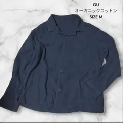 GU オーガニックコットン ガーゼシャツ ブラック Mのサムネイル