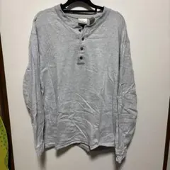 L.L.Bean グレー ヘンリー　USA製　シングル