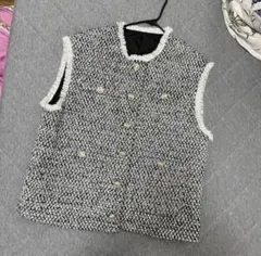 ツイードノースリーブベスト