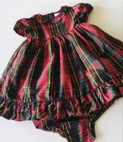 極美品 Ralph Lauren タータンチェック ワンピース 9M　80cm