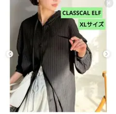 クラシカルエルフ　ふくれシャーリング風フードブラウス【XL】【ブラック】のサムネイル
