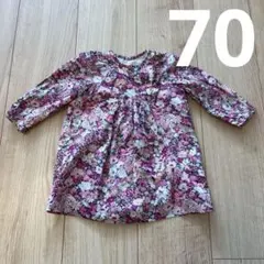 Bonpoint リバティ花柄 ワンピース 12m