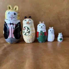 猫のマトリョーシカ 5個セット