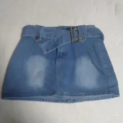 美品！デニムブルー タイトスカートMサイズ ベルト付きy2k 即日発送