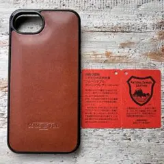 iPhone 16e/17e用ポイントレザーケース　チョコ(栃木レザー)証明書付
