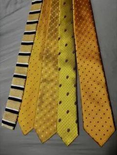 【美品】BRICK HOUSE 4点他1点イエロー系ネクタイセット 5本組