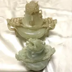 翡翠 台座付 龍彫刻 香炉 - メルカリ