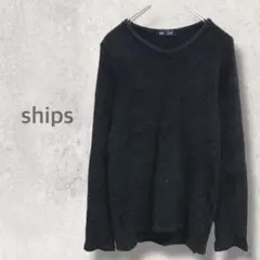 【シップス】ニットセーター クールネック プルオーバー 冬服 シンプル もこもこのサムネイル
