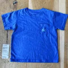 【カメ】無印良品 キッズ 110 刺繍入りポケット半袖Ｔシャツ