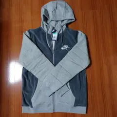 新品【NIKE フリースパーカー XLサイズ グレー】