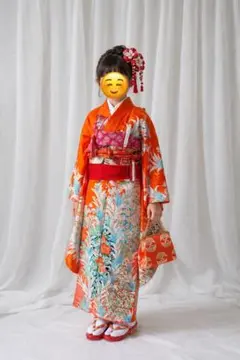 七五三 正絹 作り帯 ハンドメイド ピンク 西陣織 7歳 女の子 帯子供