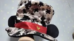 ミッキー耳付き迷彩帽子