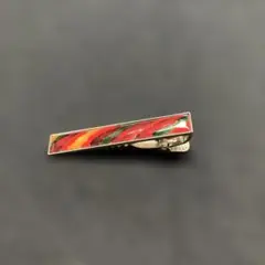ネクタイピン　七宝焼　赤×緑