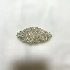 パール＆ラインストーン バレッタ ヘアアクセサリー