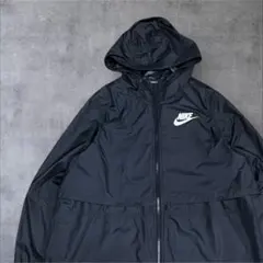 00s ナイキ Nike ブラック ナイロンジャケット ワンポイントロゴ